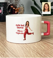 Kişiye Özel Karikatürlü Cute But Taurus Boğa Burcu Lüks Fincan Doğum Günü Hediyesi