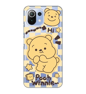 Xiaomi Mi 11 Lite Uyumlu Winnie The Pooh Desenli Şeffaf Telefon Kılıfı