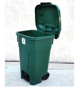 Litre Kapasiteli Büyük Boy Pedallı Çöp Kovası Kapaklı ve Tekerlekli Çöp Konteyneri 60 litre Çöp Konteyneri