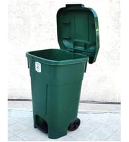 Litre Kapasiteli Büyük Boy Pedallı Çöp Kovası Kapaklı ve Tekerlekli Çöp Konteyneri 60 litre Çöp Konteyneri
