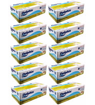 Dolphin Tek Kullanımlık Lateks Beyaz Pudralı Medium Muayne Eldiveni - 10 Adet 100'lü Paket/Koli