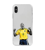 Iphone X ve XS Uyumlu Ronaldo Nazario Futbol Tasarımlı Şeffaf Telefon Kılıfı