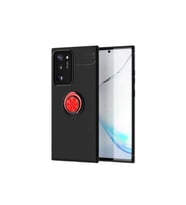 Samsung Galaxy Note 20 Ultra Uyumlu Kılıf Zore Ravel Silikon Kapak (Siyah-Kırmızı)