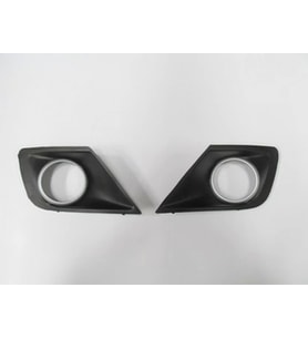 2009-2012 Peugeot 207 Sis Lamba Kapağı Sağ-Sol Set (2 Parça) Sis Delikli Çerçevesi Gri (Adet) (Oem N