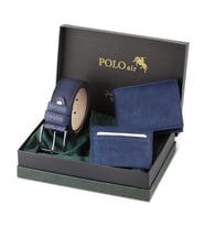 Polo Air Kemer Cüzdan Kartlık Hediyelik Kutusunda M-09 (Lacivert)