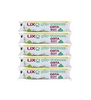 Orta Boy Çöp Torbası 55 x 60 cm 20 Li Rulo x 5 Paket = 100 Adet (Mavi)