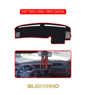 FIAT TIPO 1992-1997 Modellerine Uygun DijitalTORPİDO KORUMA HALISI KIRMIZI KENAR