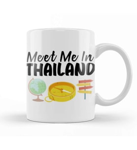 Funny Travel Thailand Gift Design Lover Trippin Wanderlust Journey Adventurer Vacation Kupa Bardak Porselen