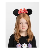 Kırmızı Fiyonklu Minnie Mouse Taç Fare Tacı Kafa Bandı
