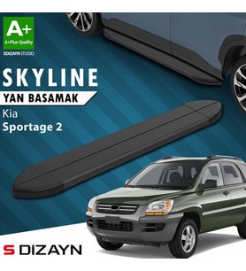 S-Dizayn Kia Sportage 2 Skyline Siyah Yan Basamak 173 Cm 2004-2010 A+ Kalite