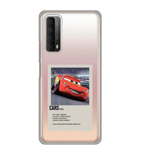 Huawei P Smart 2021 Uyumlu Cars Mcqueen Desenli Şeffaf Telefon Kılıfı