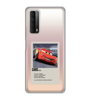 Huawei P Smart 2021 Uyumlu Cars Mcqueen Desenli Şeffaf Telefon Kılıfı