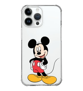 Apple iPhone 14 Pro Max Uyumlu Köşe Korumalı Antişok Kapak Mickey Mouse Tasarımlı Şeffaf  Kılıf