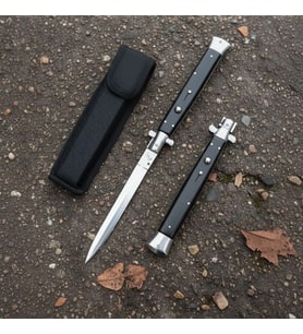 Knivox Akc İtalyan 33 Cm Siyah İtalyan Stiletto Kamp Çakısı