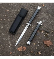 Knivox Akc İtalyan 33 Cm Siyah İtalyan Stiletto Kamp Çakısı