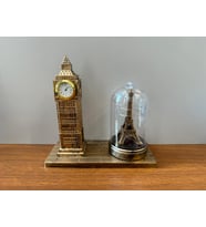 Led Işıklı Paris Eyfel Kulesi Londra Big Ben Saat Kulesi Ayarlanabilir Mini Saat Tasarım