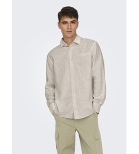 ONSCAIDEN LIFE REG LS 1 PKT SHIRT NOOS (Taş)