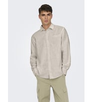 ONSCAIDEN LIFE REG LS 1 PKT SHIRT NOOS (Taş)