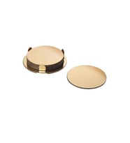 Gold Pleksi Bardak Altlığı 6 lı Set Pirinç Renk Bardak Altı (Altın)