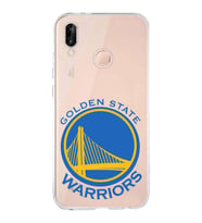 Huawei P20 Lite Uyumlu Kapak Golden State Warriors Tasarımlı Şeffaf Silikon Kılıf