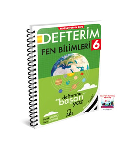 Arı Yayıncılık 2025-2026 6. Sınıf Fen Bilimleri Defterim Defterine Başarı Yaz Yeni Güncel Müfredat (Çok Renkli)