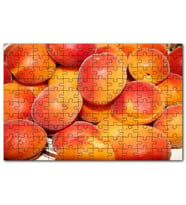 Cakapuzzle Tabakta Taze Şeftali ve Kayısılar Puzzle Yapboz MDF (Ahşap) (120 Parça)