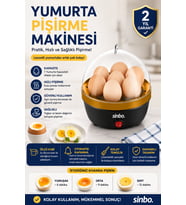 7 Kapasiteli Çok Amaçlı Yumurta Pişirme ve Haşlama Makinesi