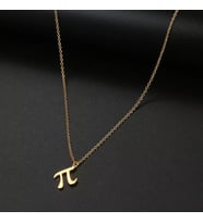 Kişiye Özel 925 Ayar Gümüş Pi Sembolü Kolye (Gold)