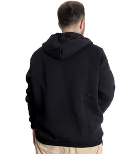 Mode XL Büyük Beden Sweat Kapşon Kanguru Fermuarlı 22531 Siyah