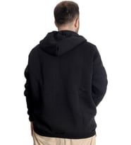 Mode XL Büyük Beden Sweat Kapşon Kanguru Fermuarlı 22531 Siyah