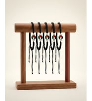 5'LU Filistin Sembolü Renkli Filistin Yuvarlak Bayrak Bilezik A300016-05