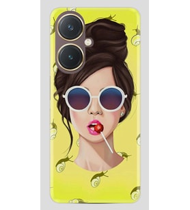 Vivo Y27 Kılıf Desenli Silikon Lollipop Woman 1416