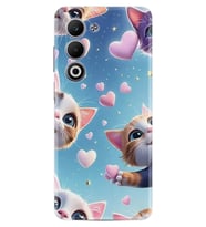 Oppo A5 Kılıf Boutique Baskılı Resimli Kalp ve Kedi Pcode -035
