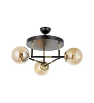 AVONNI AV-60327-3T-BSY Siyah Boyalı Modern Avize E27 Metal Cam 40cm