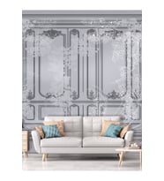 Dreamwall Çerçeve Desenli Isı Ve Ses Yalıtımlı Sağlıklı Tekstil Duvar Kağıdı (Gri)