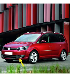 VW Touran 2011-2015 Sol Ön Sis Farı Kapağı Krom Çerçeveli 1T0853665P