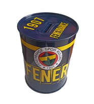 Fenerbahçe Metal Kumbara Orta Boy Orjinal Lisanslı 1 Adet FB Kumbara Taraftar Kumbara Sarı Kanarya 12x9 cm (Sarı-Lacivert)