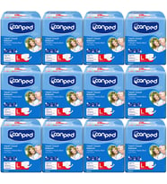 Canped Hasta Bezi Yetişkin Bel Bantlı Tekstil Yüzey L - Büyük - Large 168 Adet (12PK*14)