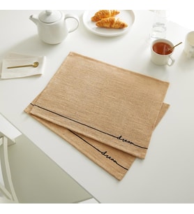 Ocean Home Textile 2'li Dream Jüt Amerikan Servis 45 x 35 cm (Bej)