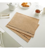 Ocean Home Textile 2'li Dream Jüt Amerikan Servis 45 x 35 cm (Bej)