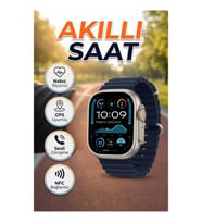 NFC ve GPS Uyumlu Akıllı Saat 1.54 İnç Dokunmatik Ekran Bluetooth Sesli Görüşme Nabız Ölçer