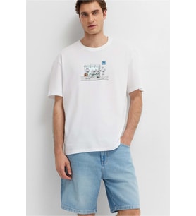 Mavi M0613350-620 Star Wars Baskılı Beyaz Tişört Erkek T-Shirt