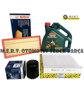 Fiat Egea 1.4 Yağ Bakım Filtre Seti + Castrol Magnatec