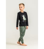 3-9 Yaş Erkek Çocuk Space Expo Crocodil Süprem Pijama Takım Siyah