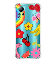 PrintiFy İnfinix Note 11 Uyumlu Water Color 5 Baskılı Şeffaf Köşe Korumalı Antişok Kılıf