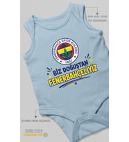Biz Doğuştan Fenerbahçeliyiz Sıfır Kollu Bebek Zıbını %100 Pamuk
