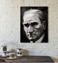 BK Home Karakalem Atatürk Tasarımlı Kanvas Tablo-6