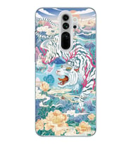 Redmi Note 8 Pro Uyumlu Kaplan Tasarımlı Şeffaf Telefon Kılıfı