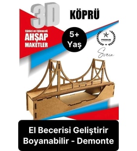 Özel Üretim 3 Boyutlu Minyatür Ham Ahşap Maket Boyanabilir Eğitici Öğretici Motor Beceri Hobi Oyun