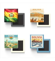 Buzdolap Magnetleri - Bolivya Sucre - Bolivia - 4'lü Set Magneti
